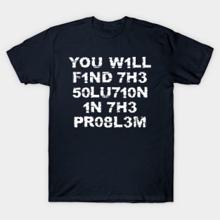 Find the solution in the problem puzzle logo with numbers as letters T-Shirt